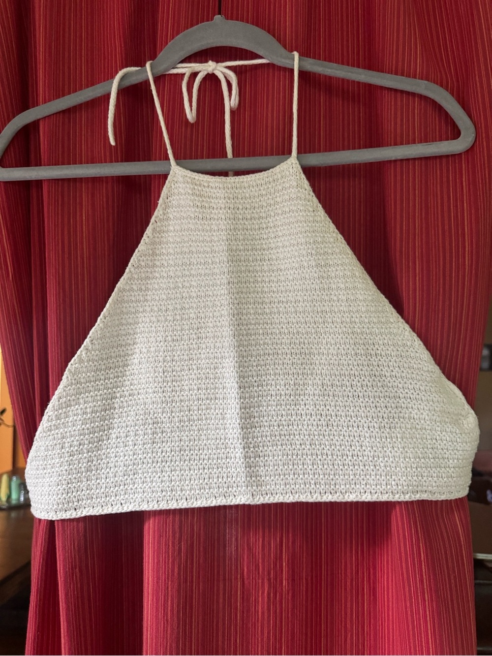 Urban Outfitters White Crochet Halter Top Size Small Festival Summer